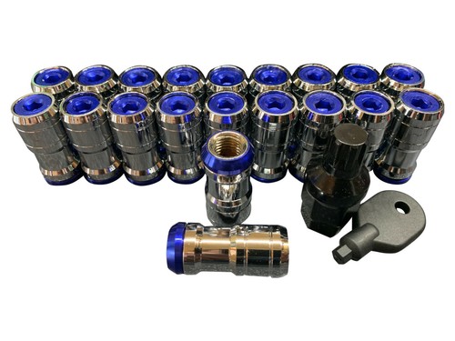 Chrome blue lug nuts - chrome,